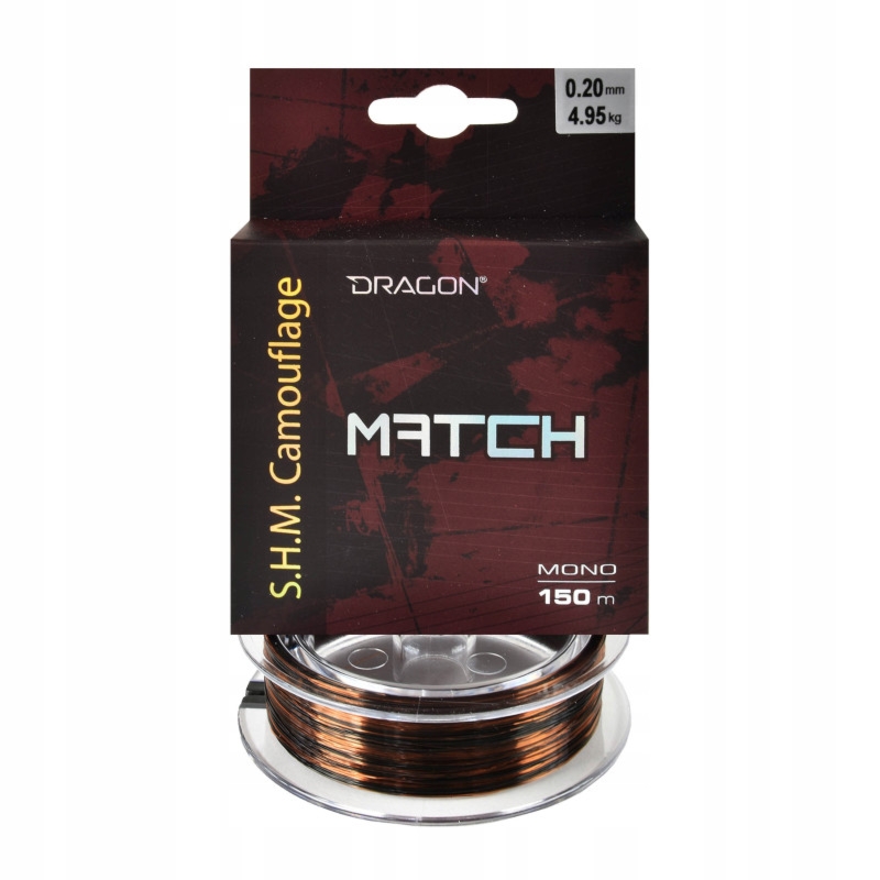 Żyłka DRAGON Camouflage Match 0.20mm/4.95kg 150m brązowo-czarna