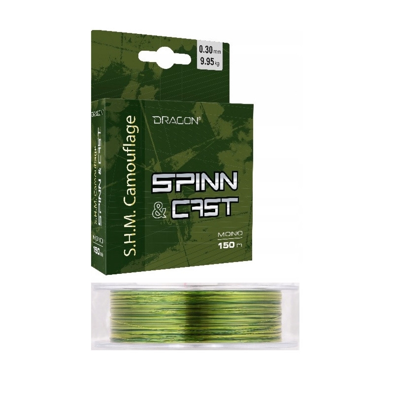 Żyłka DRAGON Camouflage Spinn&Cast 0.22 mm/5.90 kg 150 m, 4-kol.