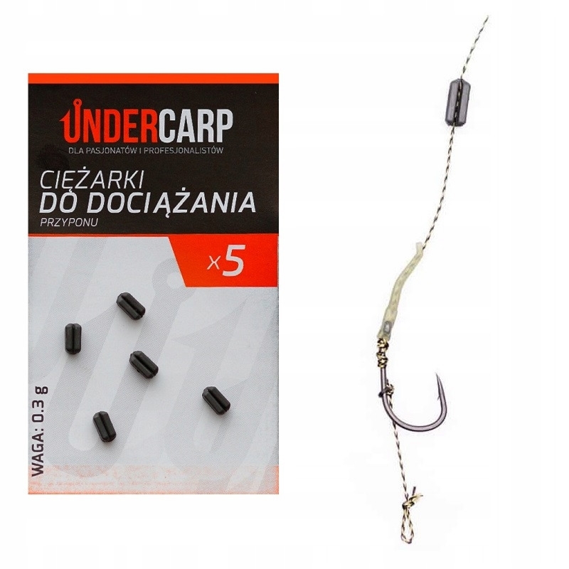 UnderCarp Ciężarki do dociążenia przyponu 0,3g UC406