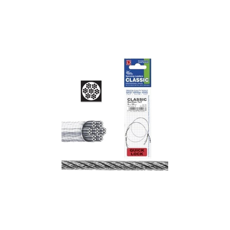 Przypon Dragon Quick LOCK 7X7 SURFLON CLASSIC 40CM 12KG 56-312-40