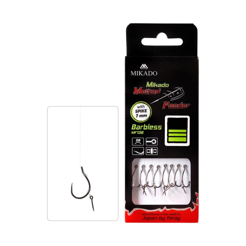 PRZYPON MF - Z IGŁĄ - hak bez zadziora nr 8 / żyłka: 0.23mm/10cm - op.8szt.