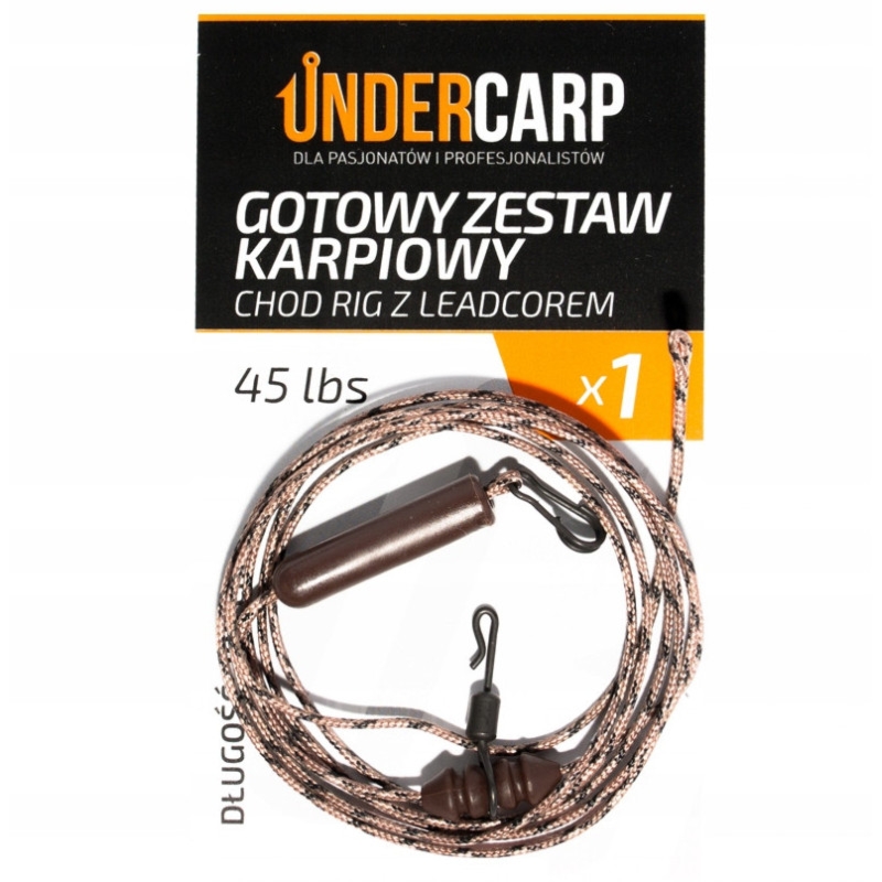 UnderCarp Got zes karp Chod Rig z lead 45lbs/100cm brąz