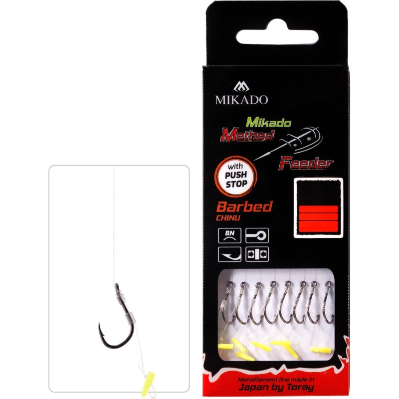 Mikado Przypon Method FEEDER z hakiem nr 10, 0.23mm, 10cm, 8 szt.