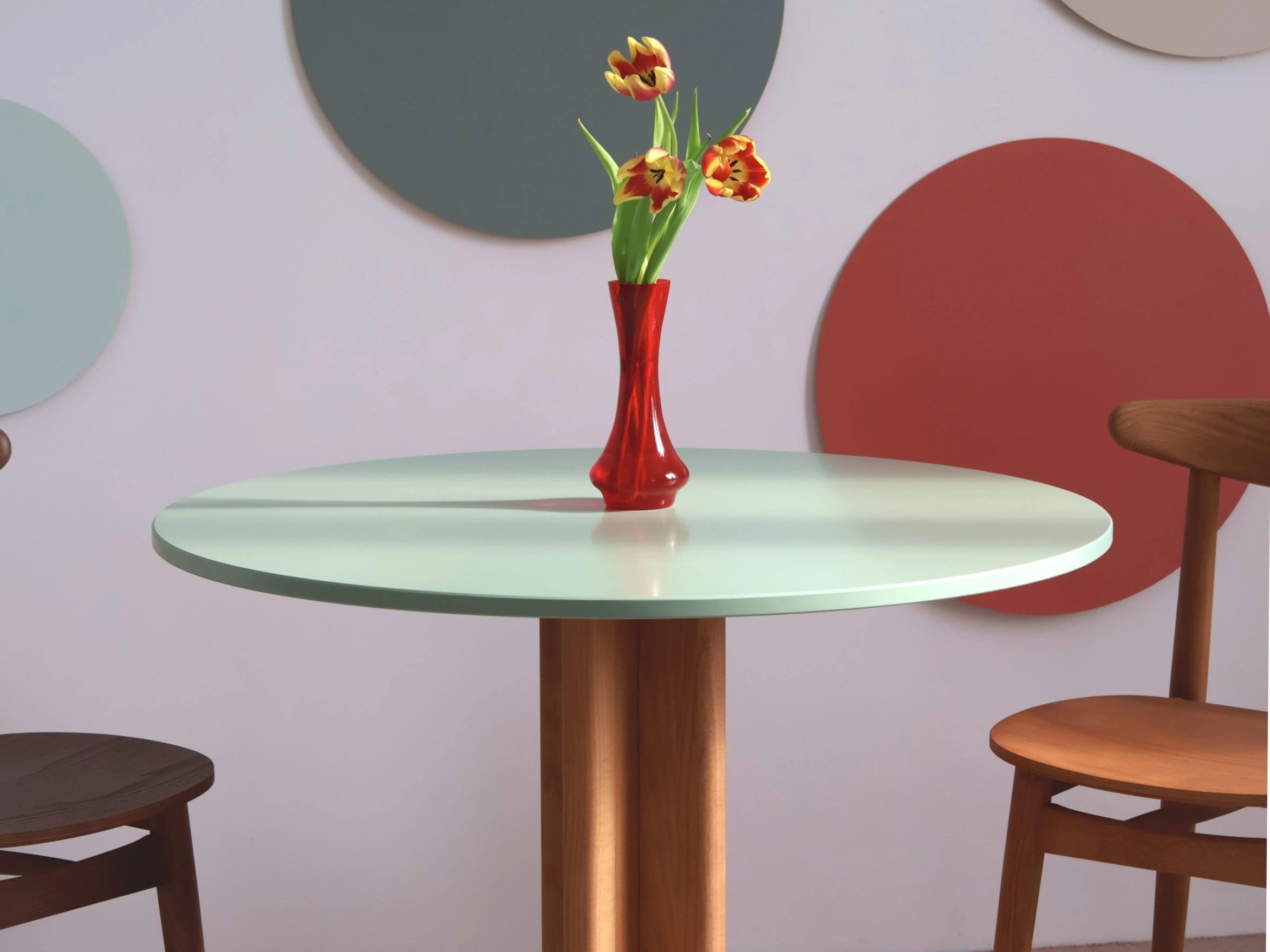 Mały okrągły stolik 80cm Dega Czarny orzech