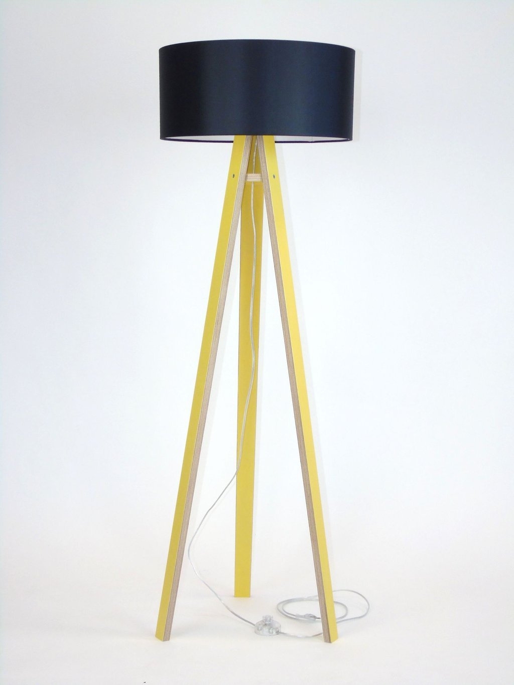 USZKODZONA Lampa Podłogowa WANDA 45x140cm Żółta / Kabel Transparentny