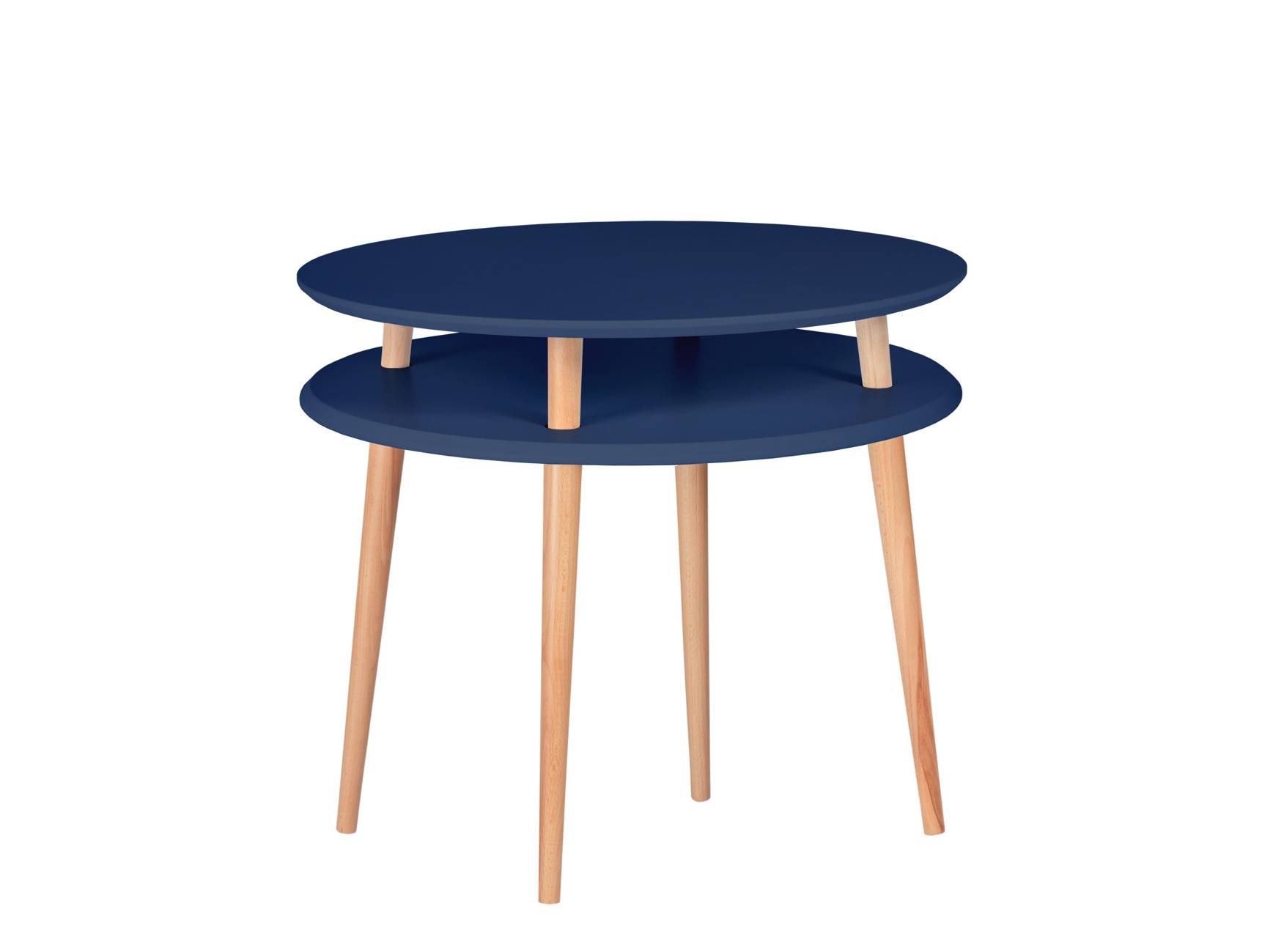 Stolik Kawowy UFO śr. 70cm wys. 61cm Granatowy