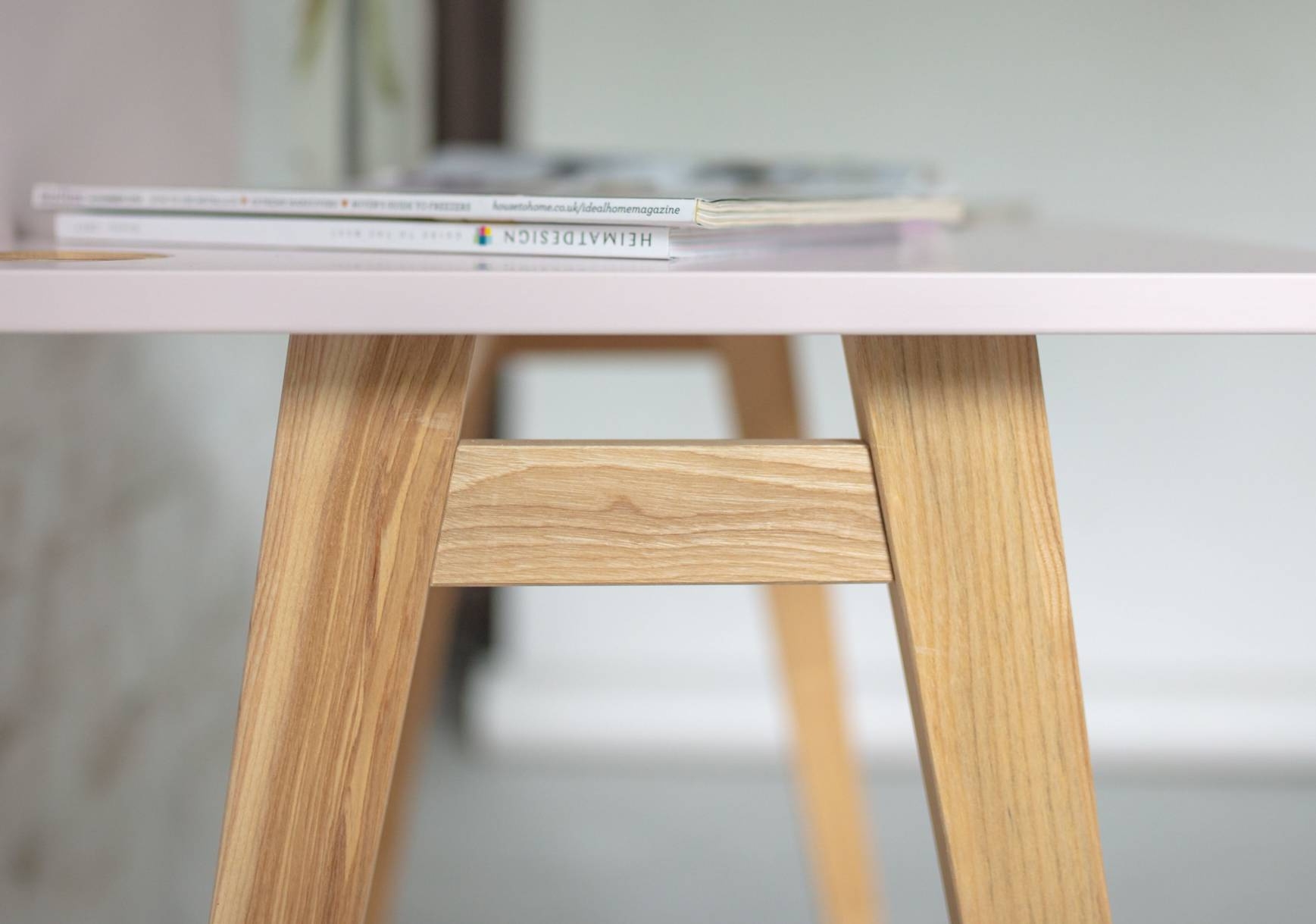 Bureau d'angle LUKA en Frêne 115 x 85cm Côté Droit Beige Brun