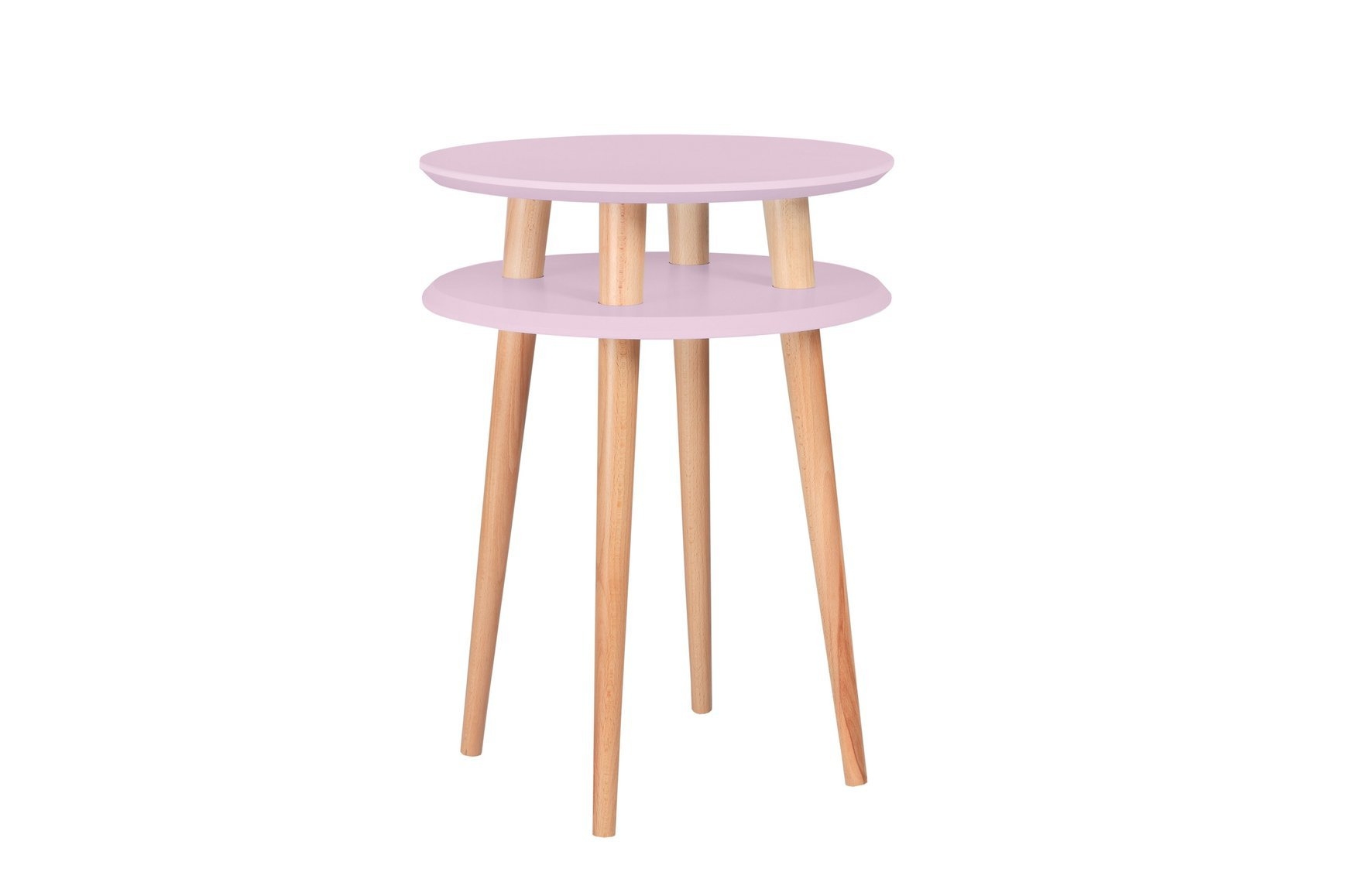 Stolik Kawowy UFO śr. 45cm wys. 61cm - Różowy