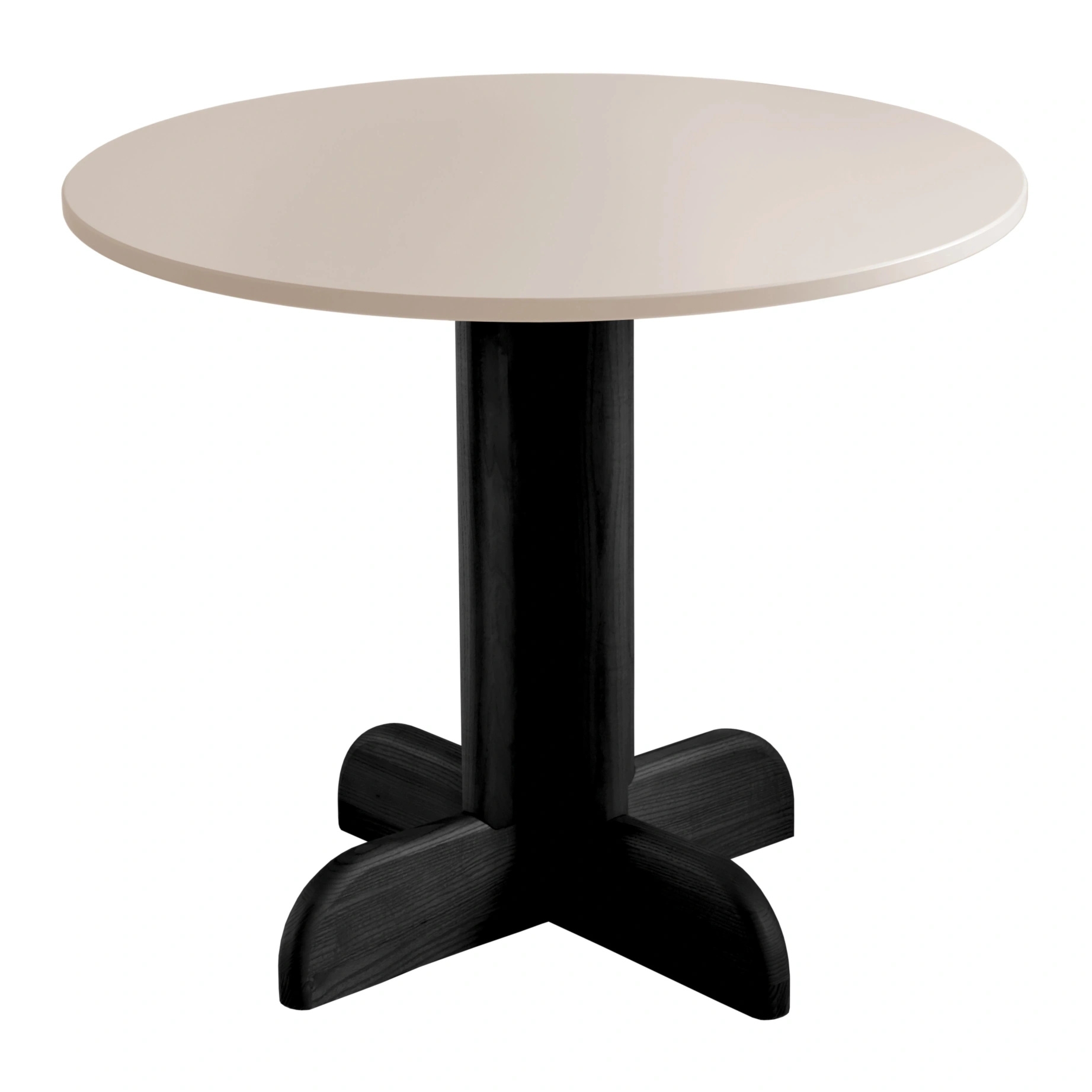 Mały okrągły stolik 70cm Dega Kawa z Mlekiem Czarny Jesion