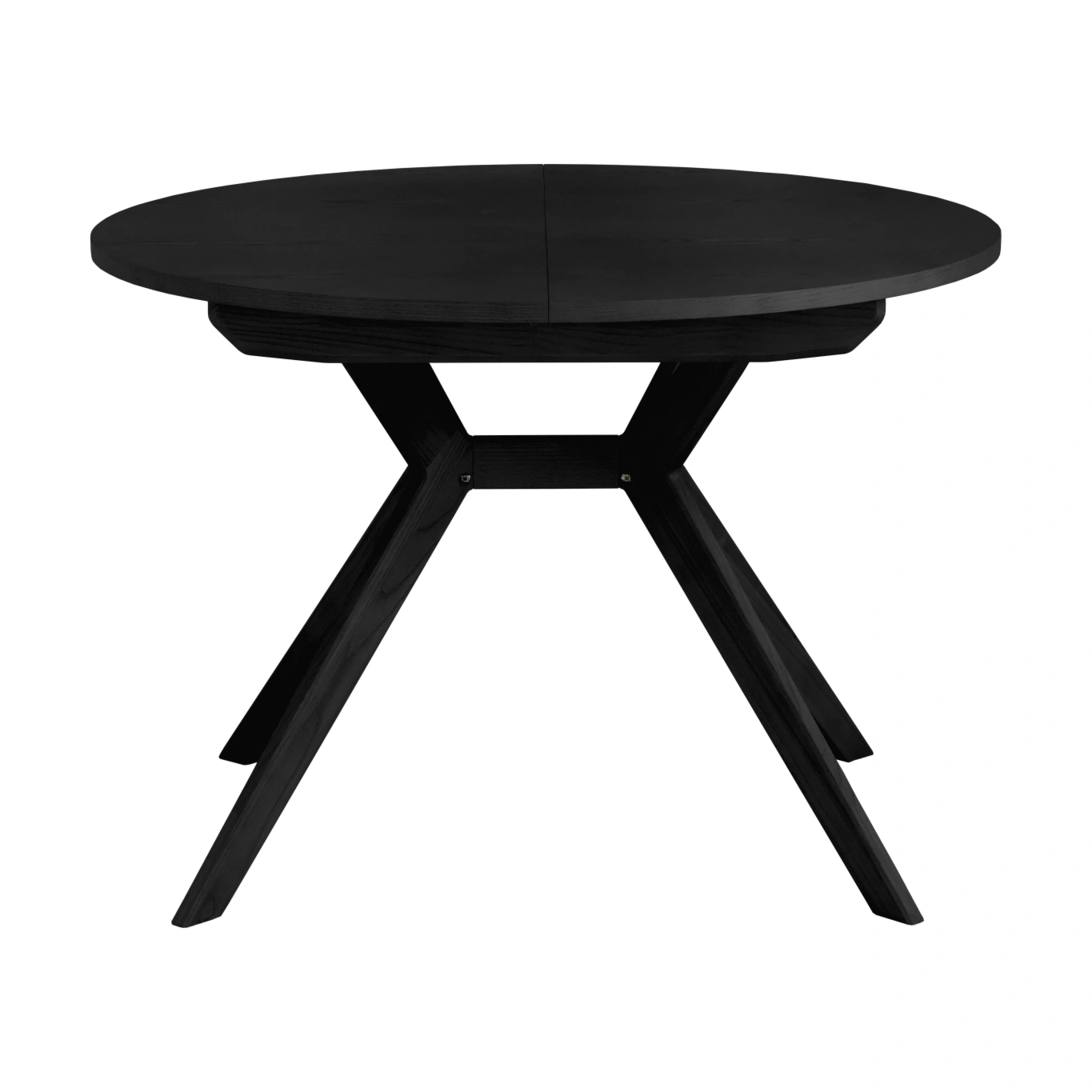Okrągły rozkładany stół jadalniany 110cm Biju Czarny Jesion