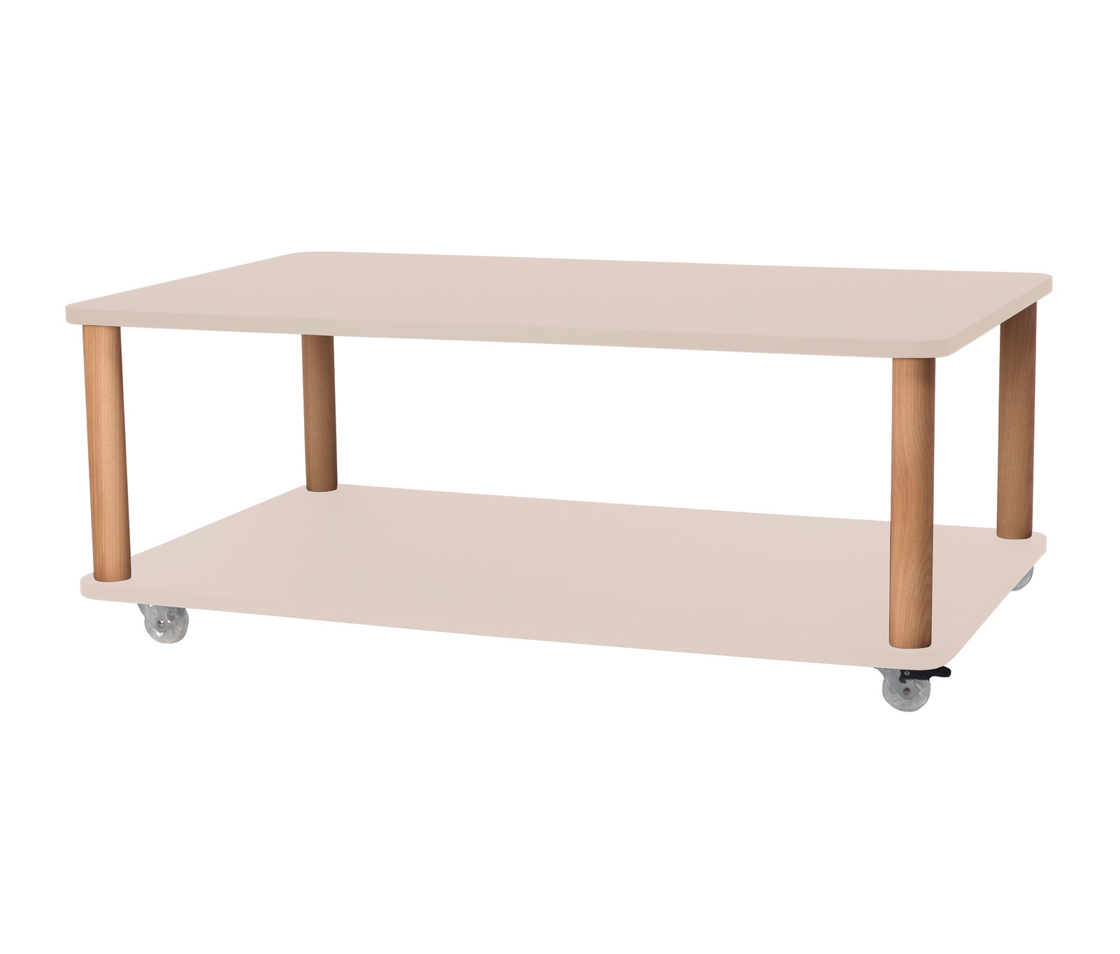 Stolik Kawowy Na Kółkach ASHME 64x105cm Kawa z Mlekiem