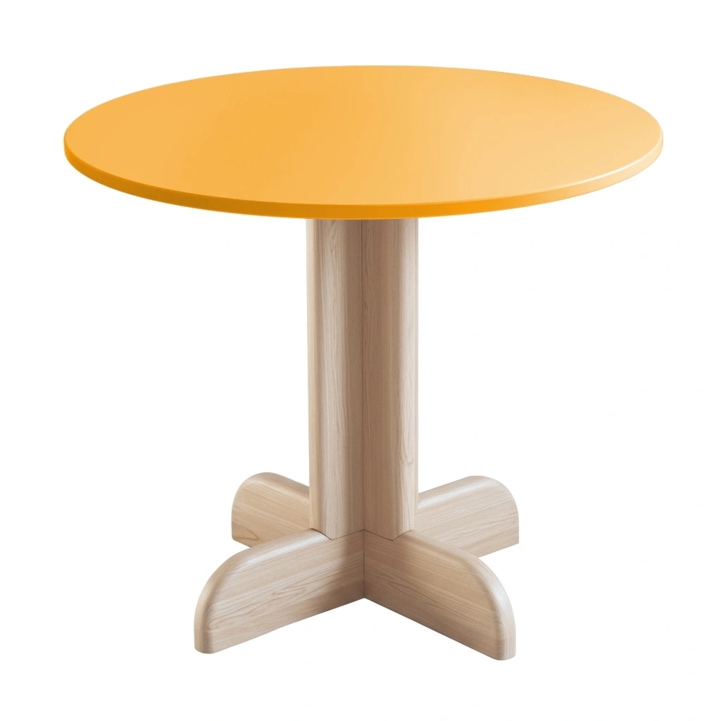 Mały okrągły stolik 80cm Dega Ciemna Cytryna Jesion