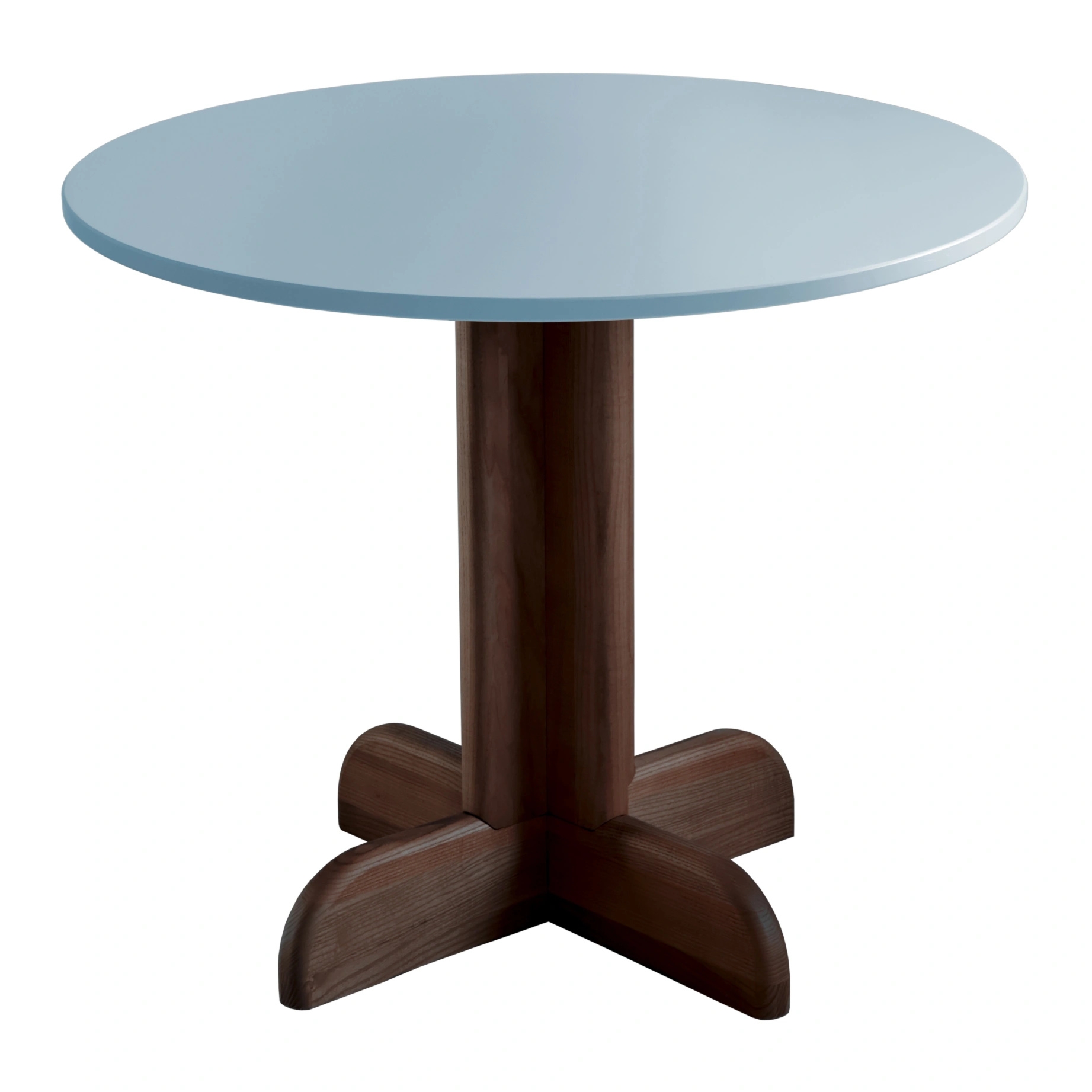 Mały okrągły stolik 70cm Dega Delikatny Niebieski orzech