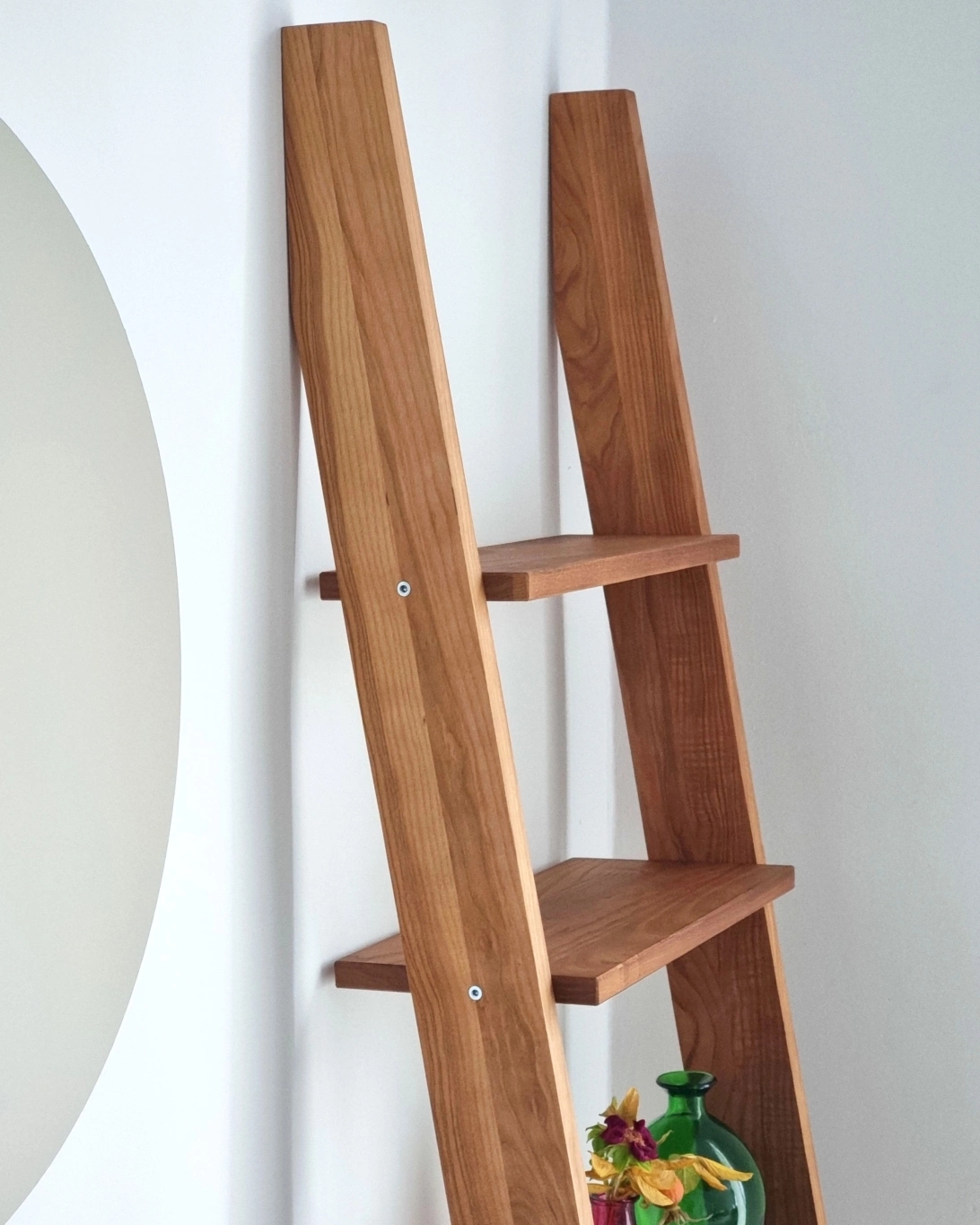 Regał Drabinka ASHME 45x35x180cm Biały Jesion