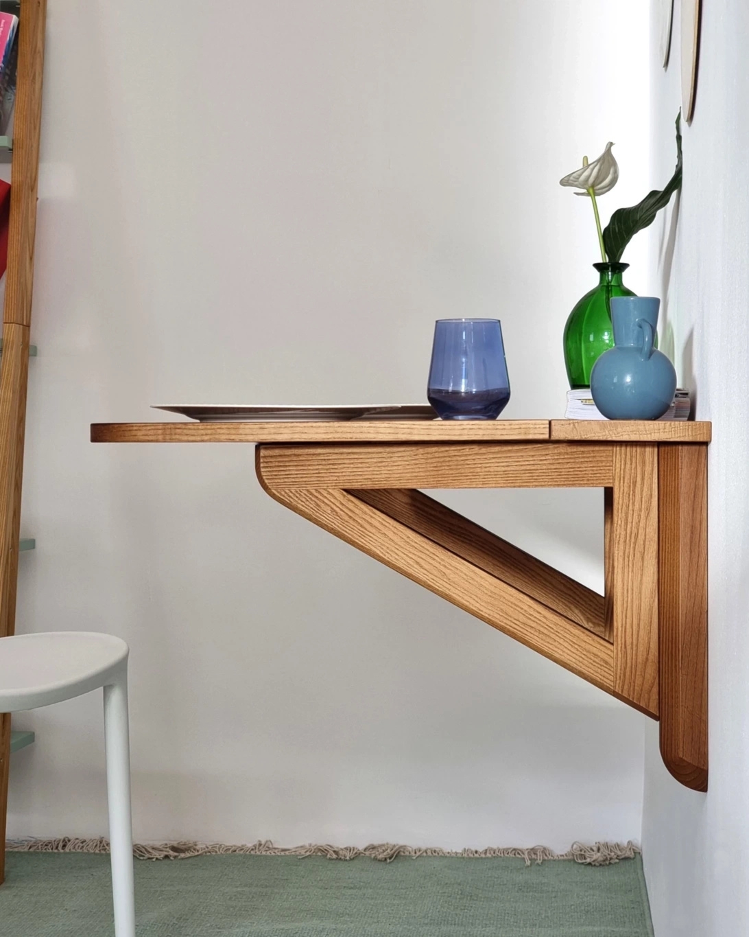 KLAPP Stół Ścienny Opadający 60x70cm - różne wybarwienia drewna