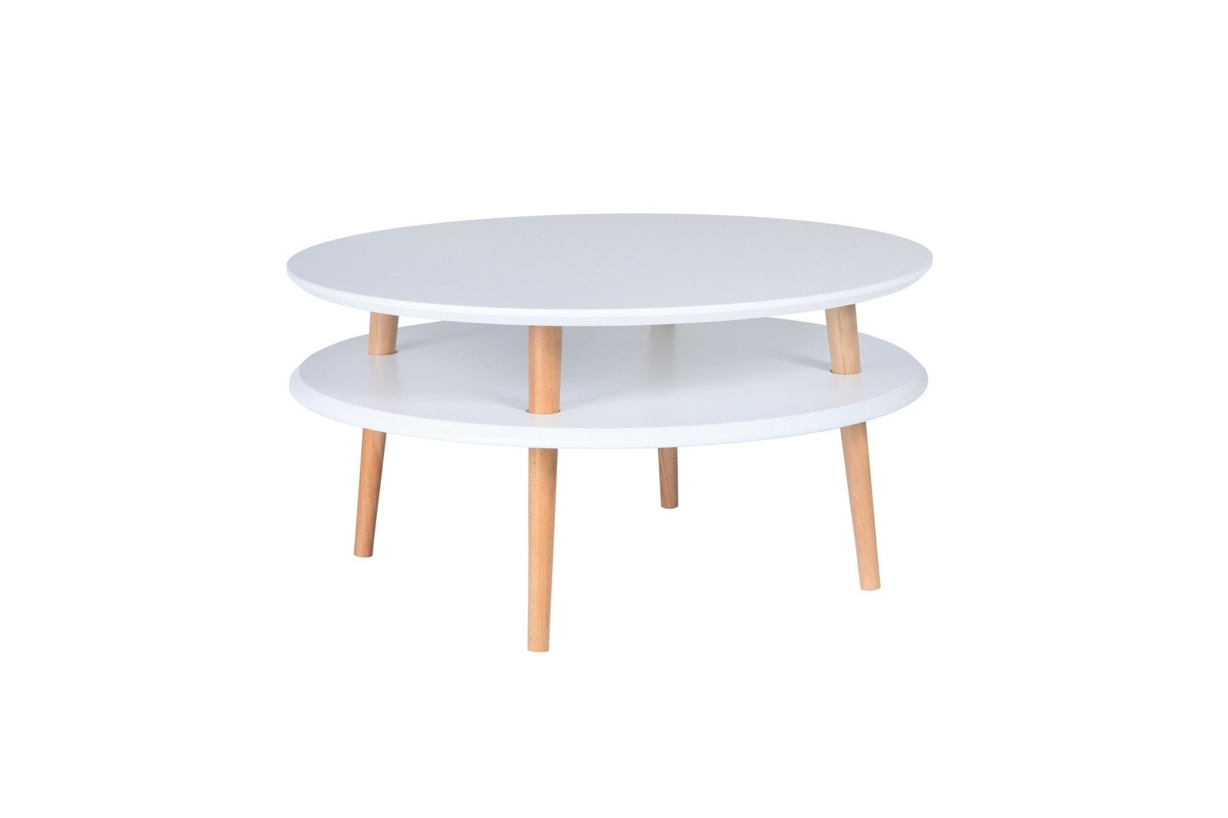Stolik Kawowy UFO śr. 70cm wys. 35cm Biały