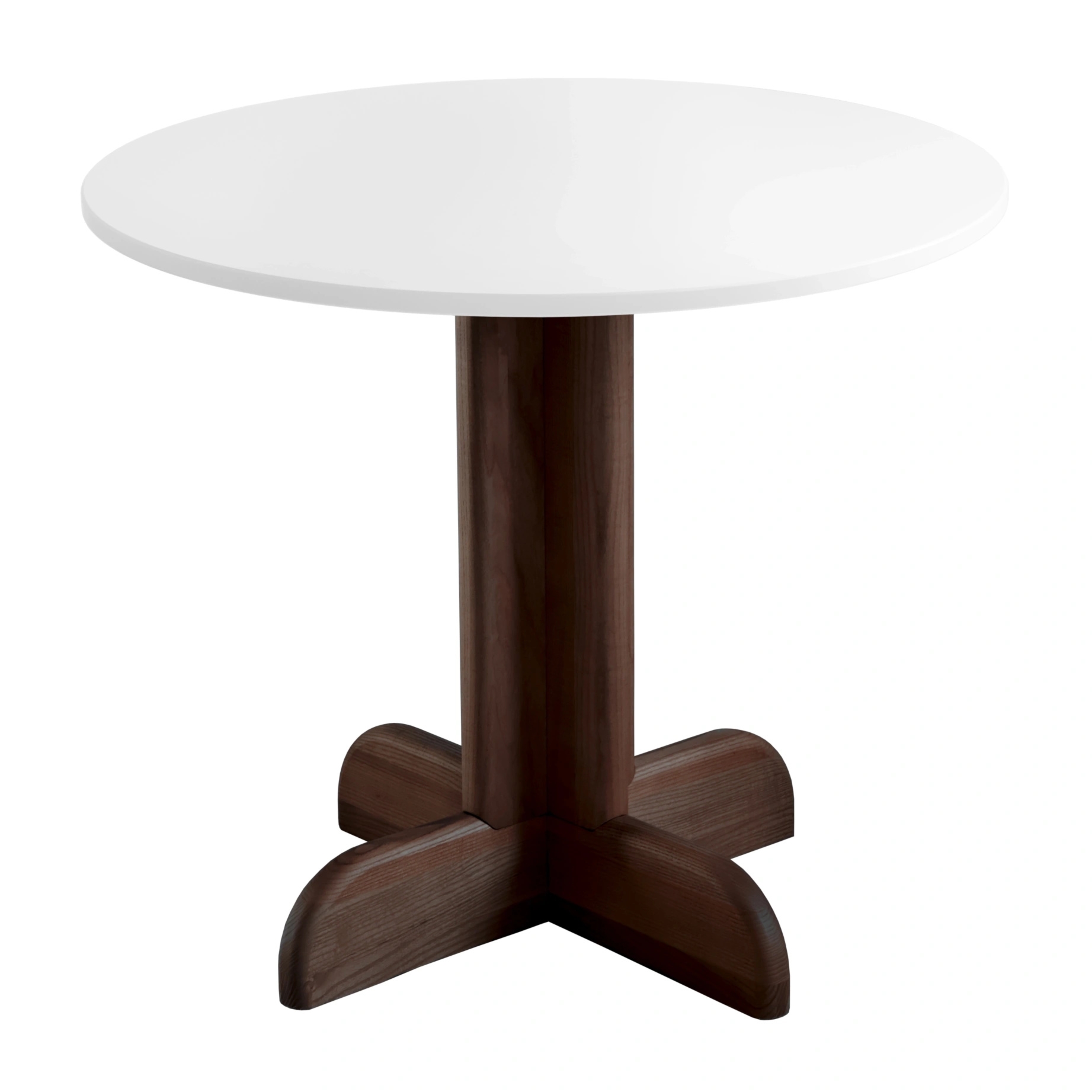 Mały okrągły stolik 80cm Dega Biały orzech