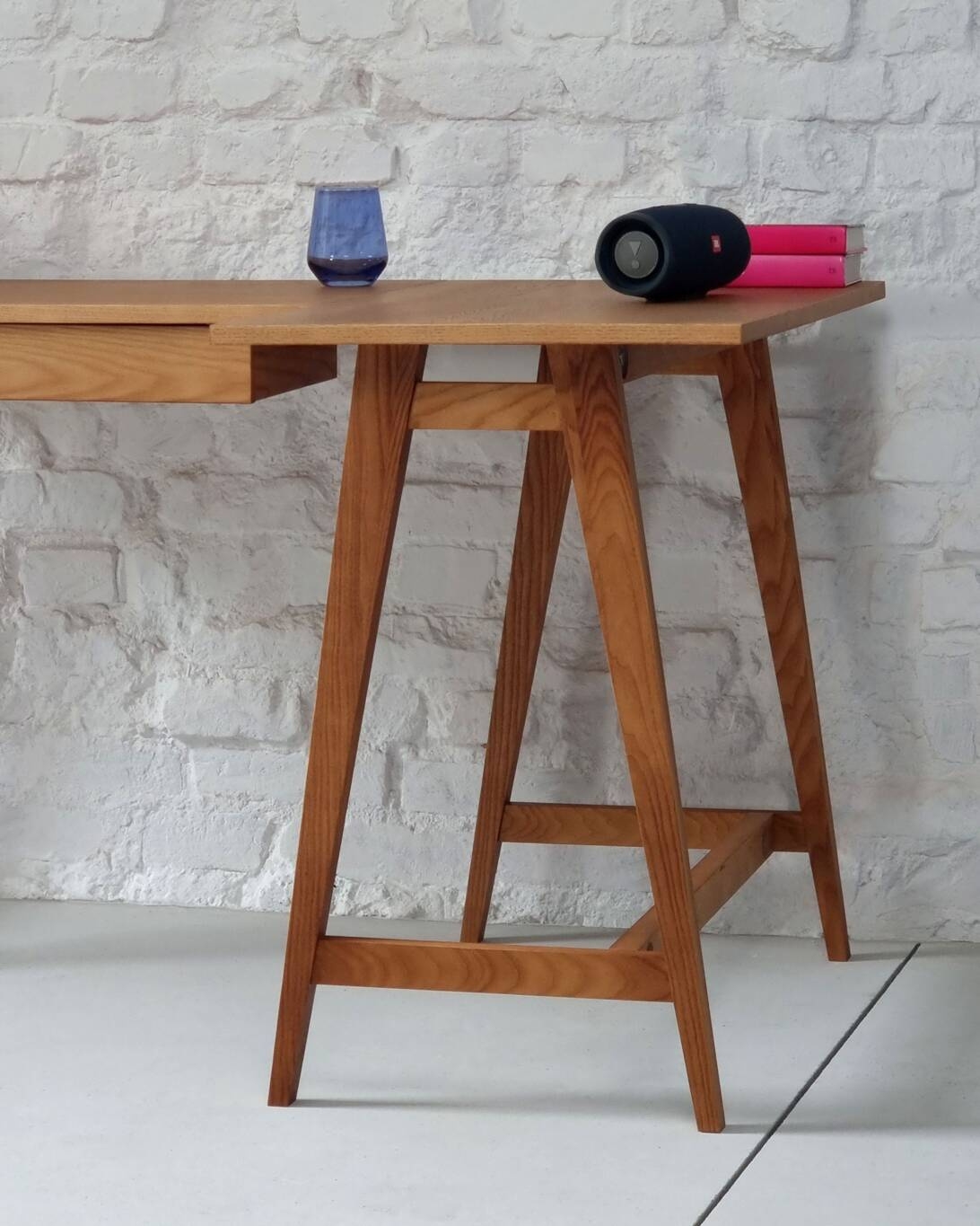 Biurko narożne LUKA 115cm x 85cm Prawe Orzech