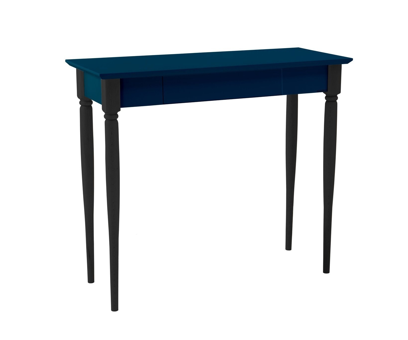 Biurko MAMO z Szufladą 65x40 cm – Czarne Nogi / Petrol Blue