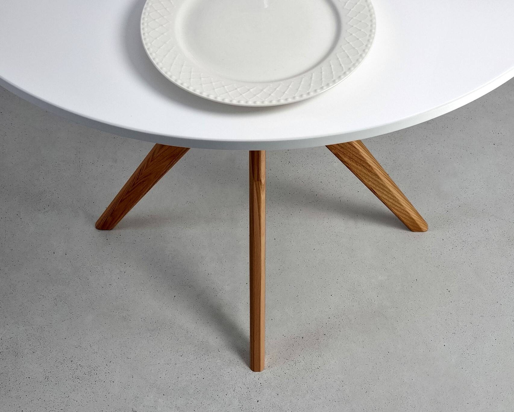 Okrągły Stół JUBI śr. 80cm Dąb Delikatny Niebieski