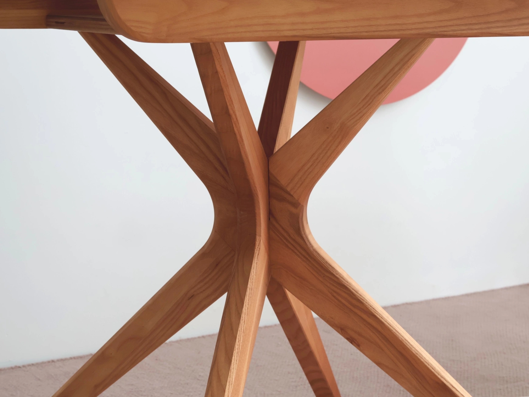 Rozsuwany Okrągły Stół JUBI 100cm Biały Jesion