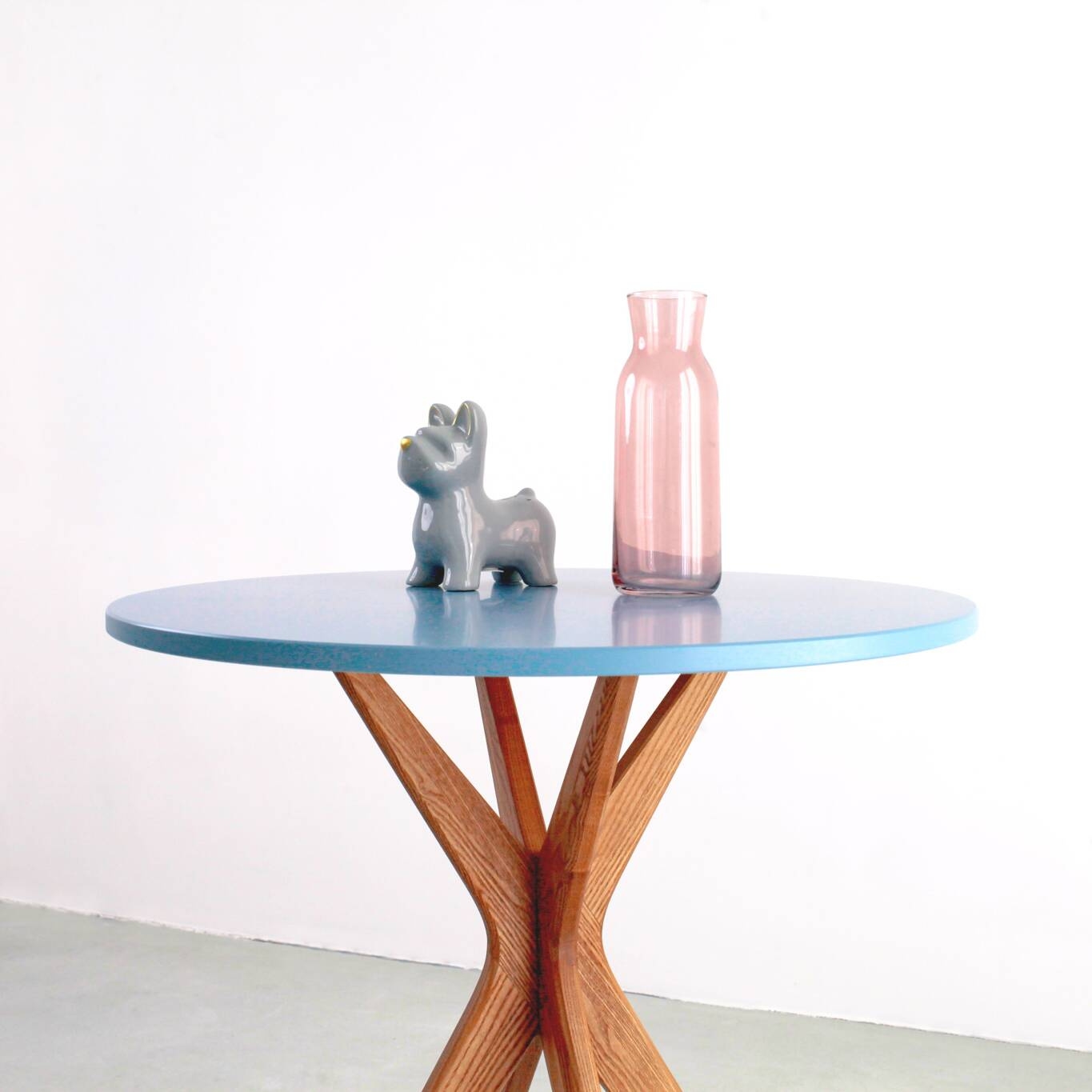 Mały Okrągły Stół JUBI śr. 70cm Dąb Żółty (Ciemna Cytryna)