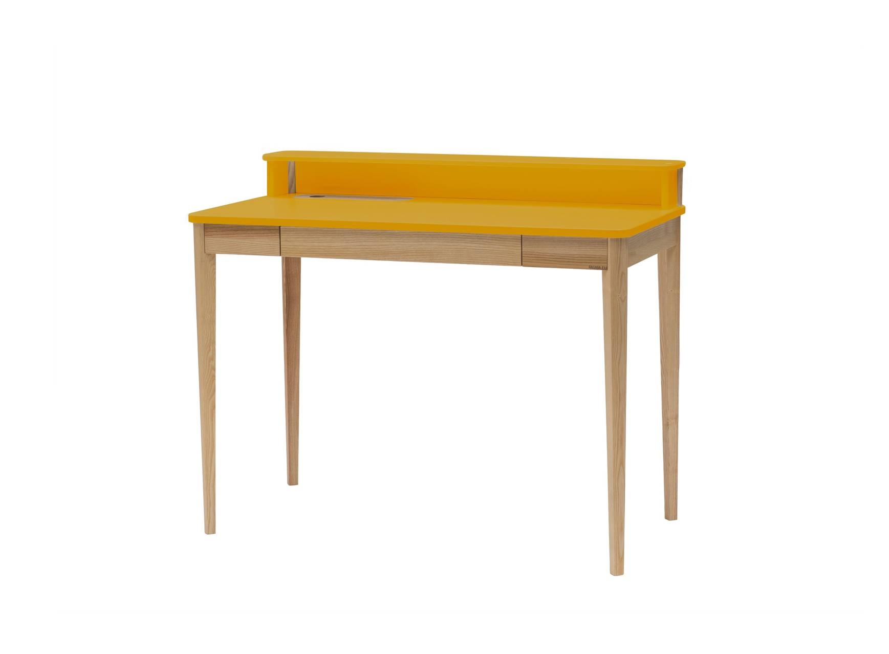 Biurko ASHME Jesionowe 110x56x75cm – Żółty