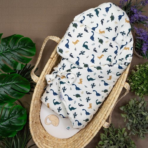 Rożek bambusowy niemowlęcy z poduszką Happy Dino