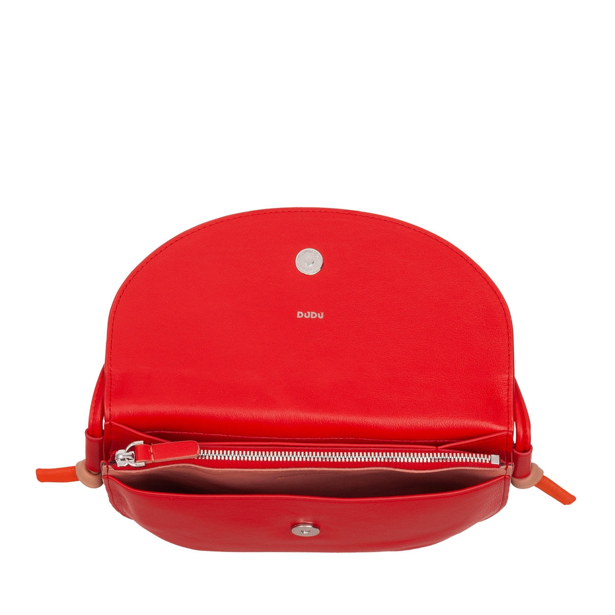 Designerska damska listonoszka skórzana torebka przez ramię z klapą DUDU