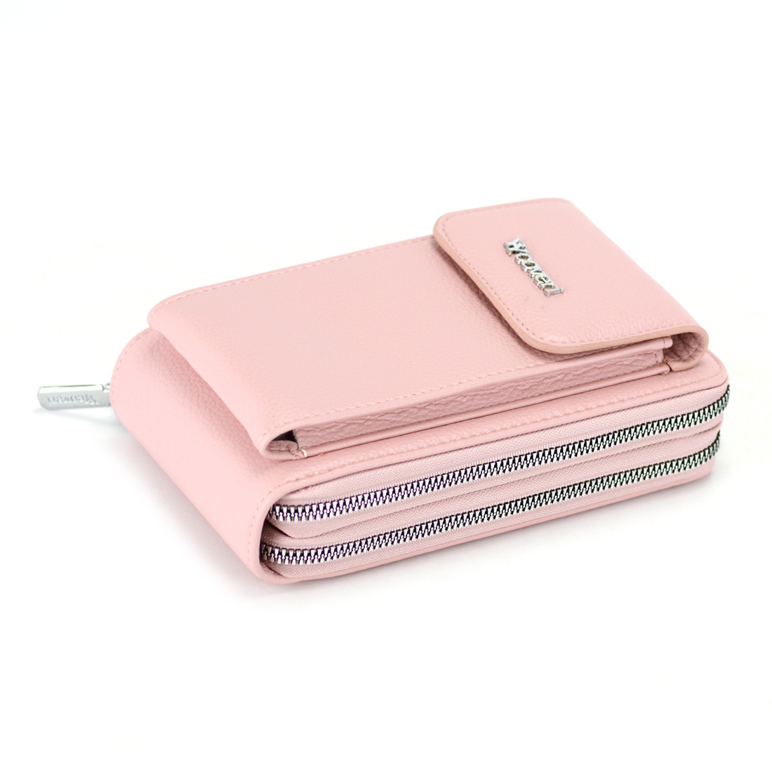 Coveri damskie etui na telefon małe skóra ekologiczna srebrne okucia pasek