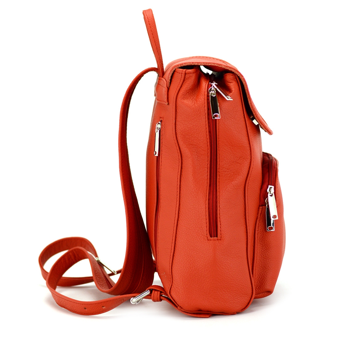 Voyager plecak damski skóra naturalna średni miejski magnes kieszenie