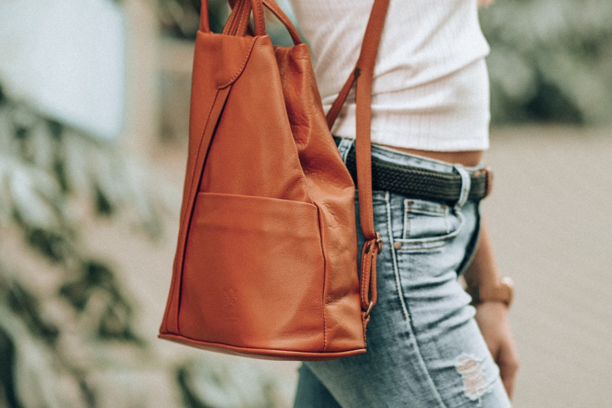 Vera Pelle damski plecak miejski skóra naturalna pojemny 4 kieszenie