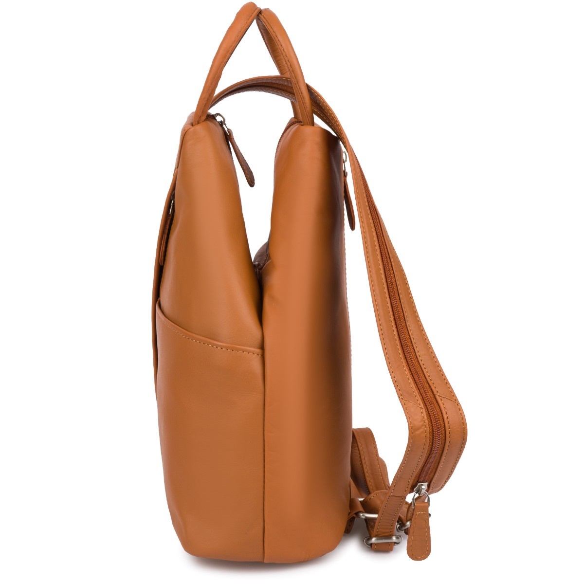 Vera Pelle damski plecak miejski skóra naturalna pojemny 4 kieszenie