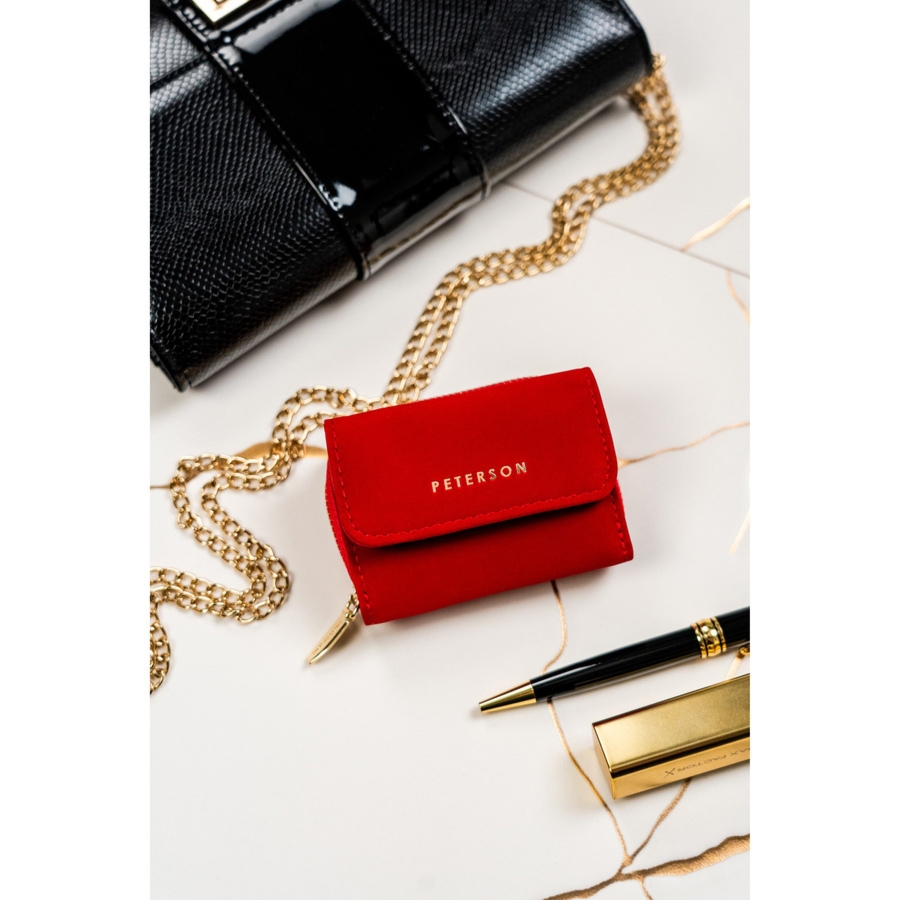 Stylowy portfel damski z gładkiej skóry ekologicznej - Peterson