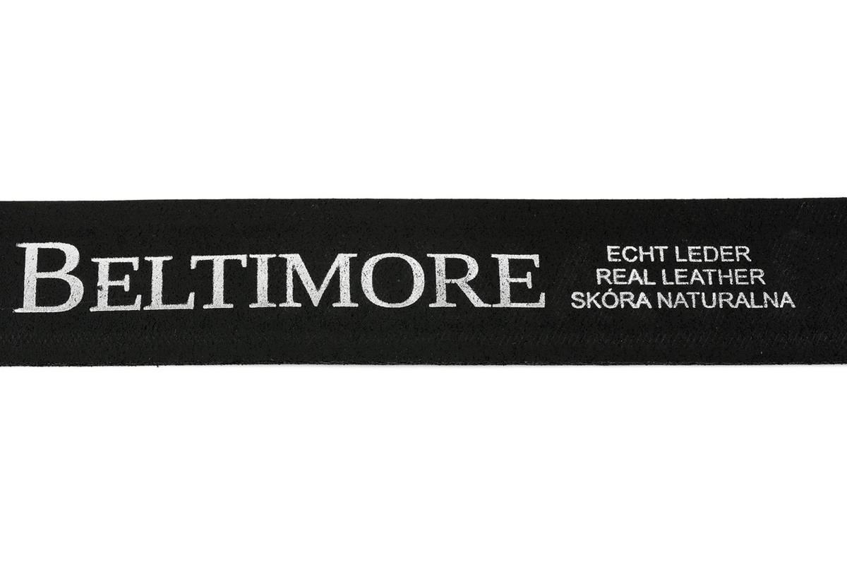 Beltimore skórzany damski pasek do spodni 3 cm antyalergiczny czarny U54 : Kolory - czarny, Rozmiar pasków - r.130-145 cm