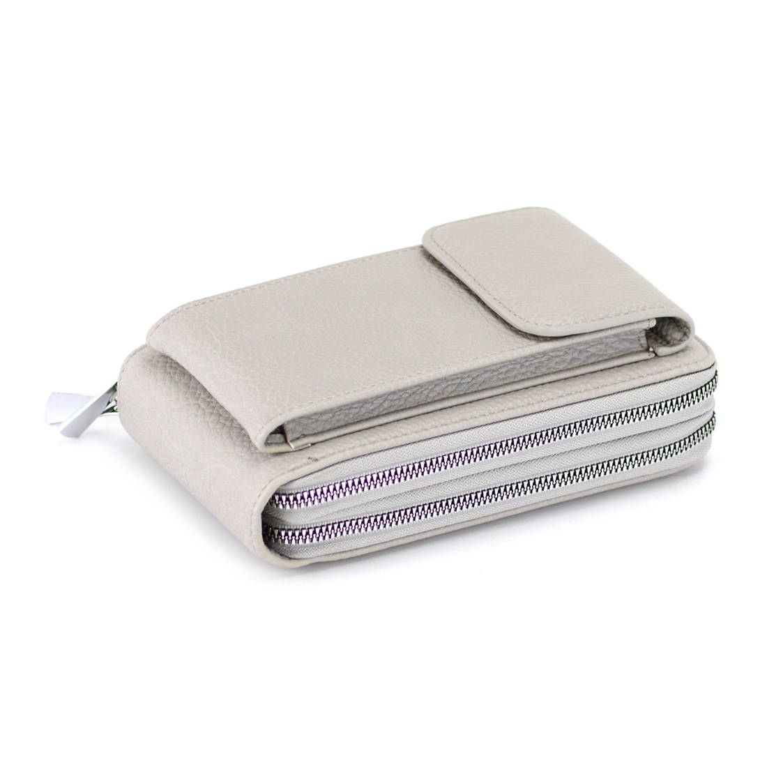 Coveri damskie etui na telefon małe skóra ekologiczna srebrne okucia pasek