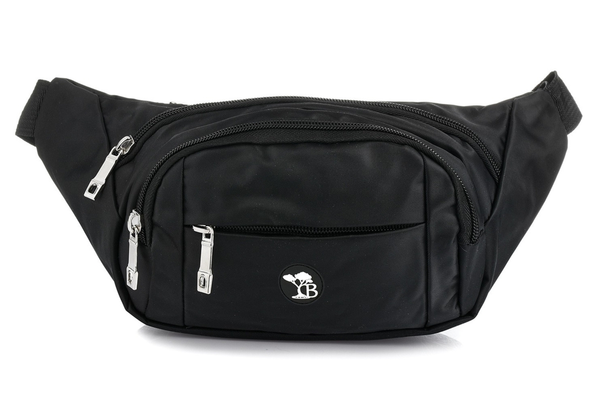 Saszetka nerka UNISEX kodura pojemna solidna czarna Beltimore C28