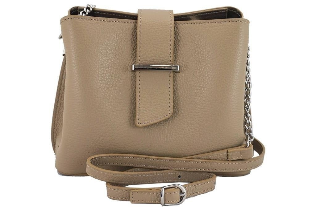 Torebka wizytowa na ramię - Różowa pudrowa