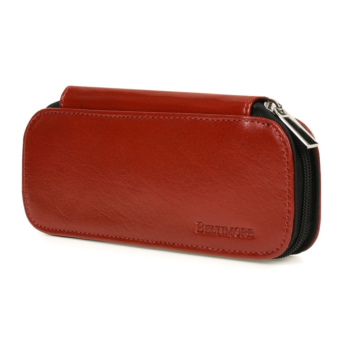 Granatowy piórnik Skórzany etui na pióro Beltimore J05