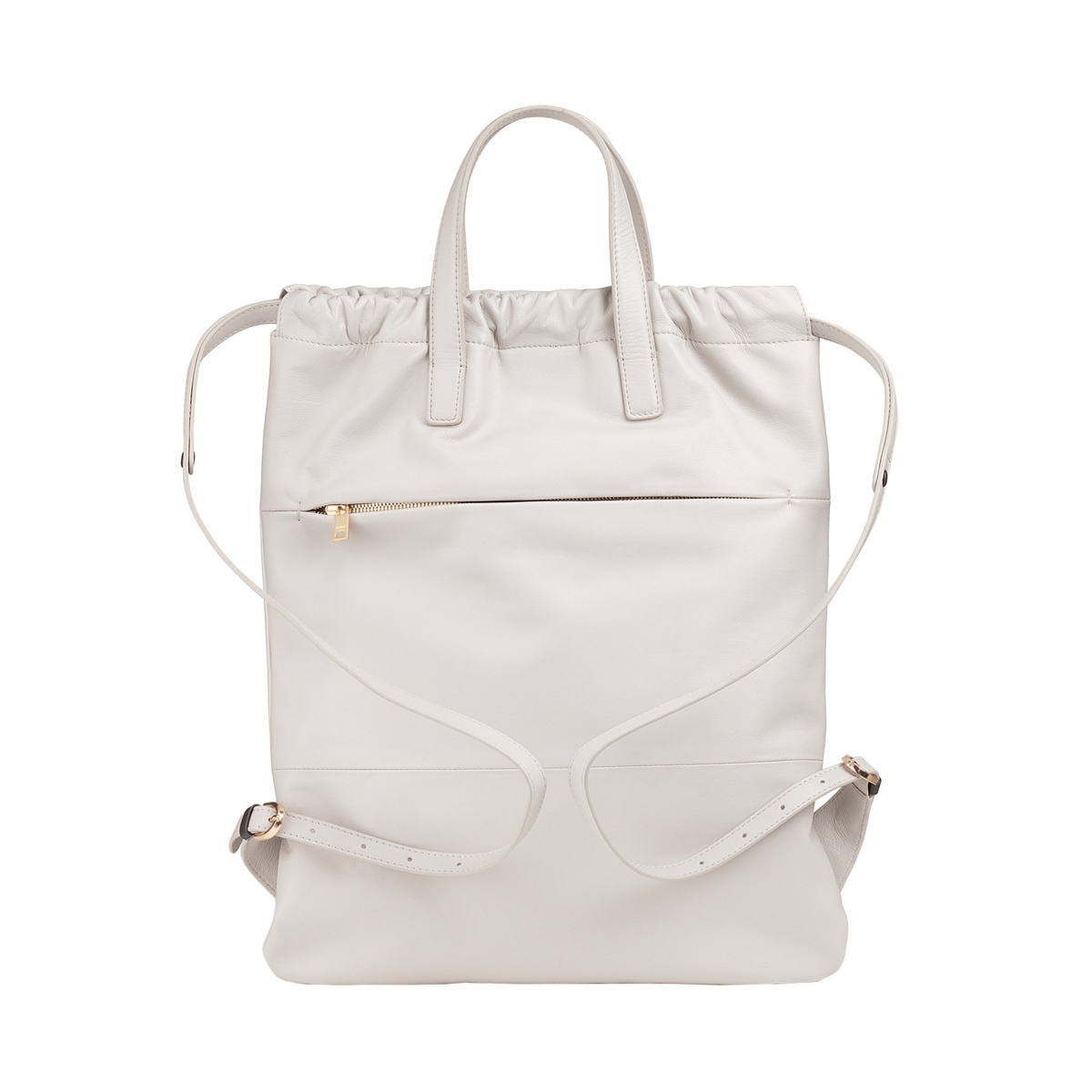 Stylowy Skórzany duży damski plecak miejski z kieszeniami i uchwytem DUDU