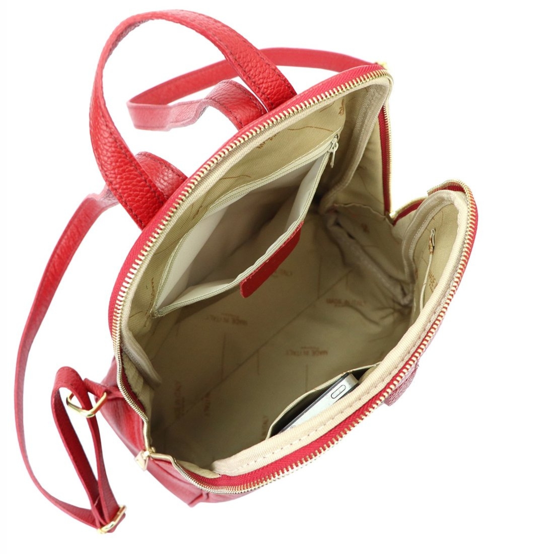 Damski plecak z prawdziwej skóry MiaMore 2001 DOLLARO