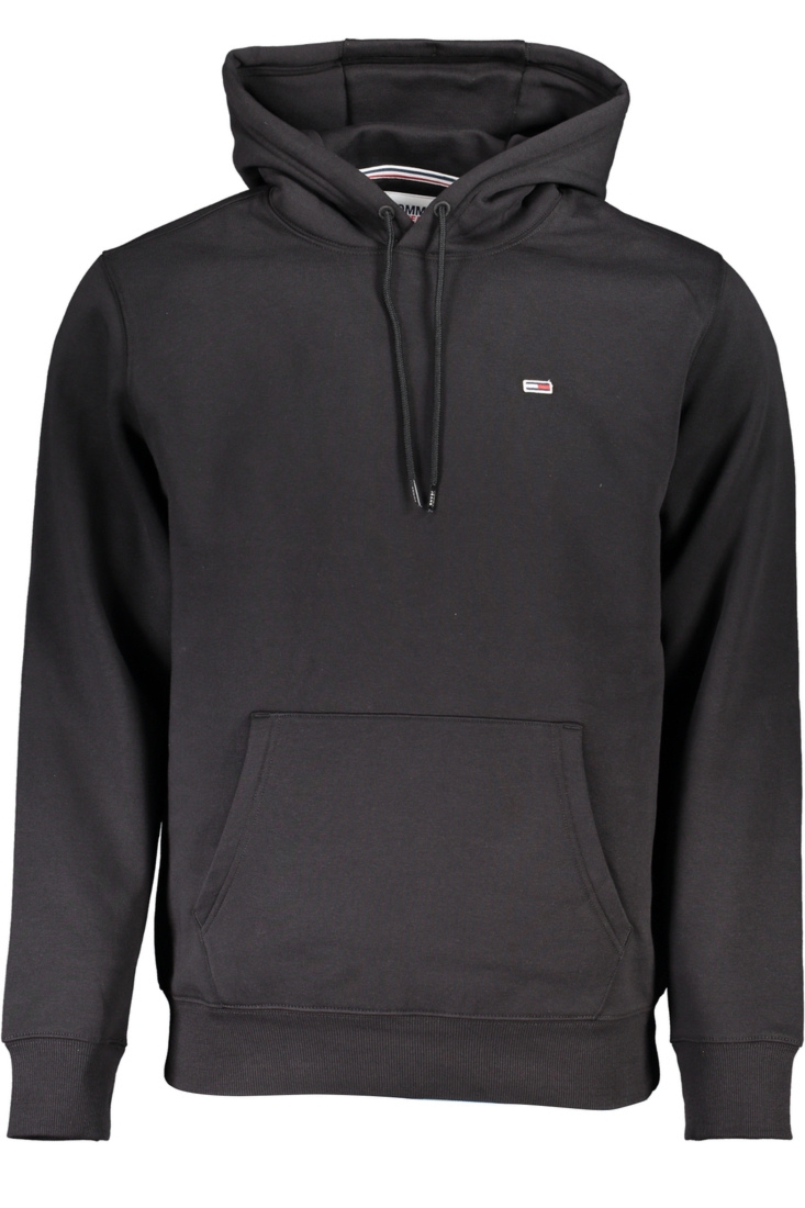 CZARNA BLUZA MĘSKA TOMMY HILFIGER BEZ ZAMKA