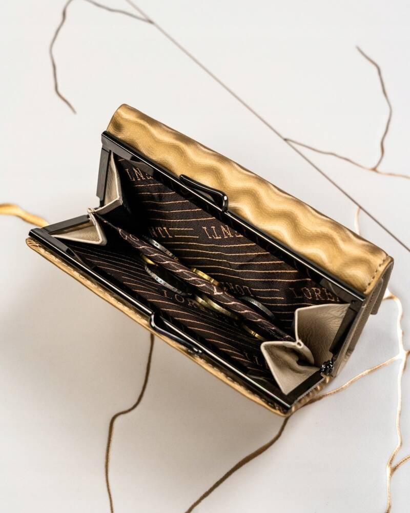 Stylowy podłużny damski portfel skórzany Lorenti