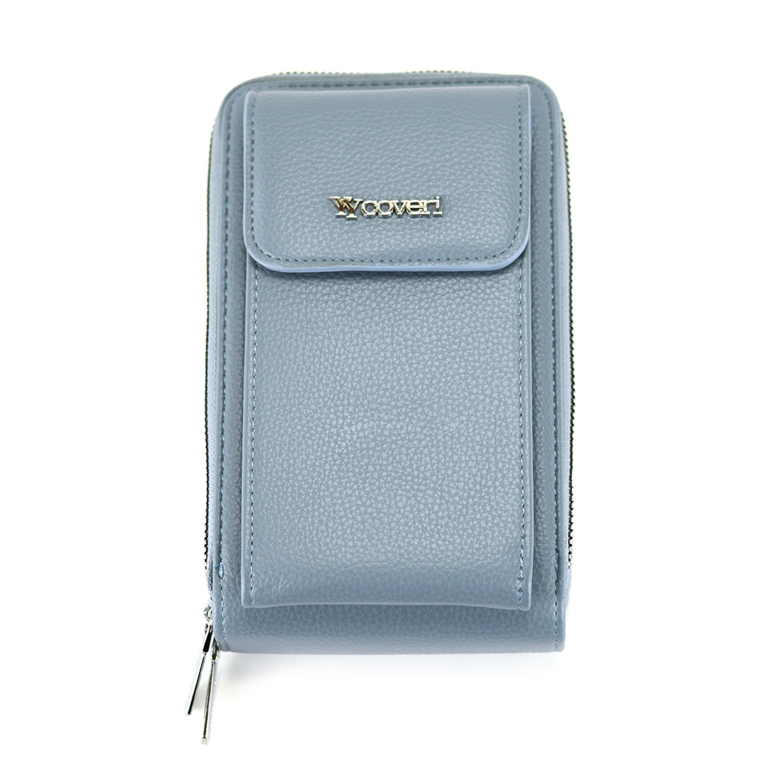 Coveri damskie etui na telefon małe skóra ekologiczna srebrne okucia pasek