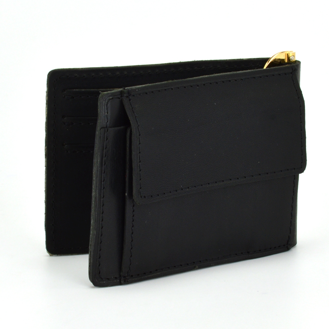 Etui na karty, mały męski skórzany portfel z RFID