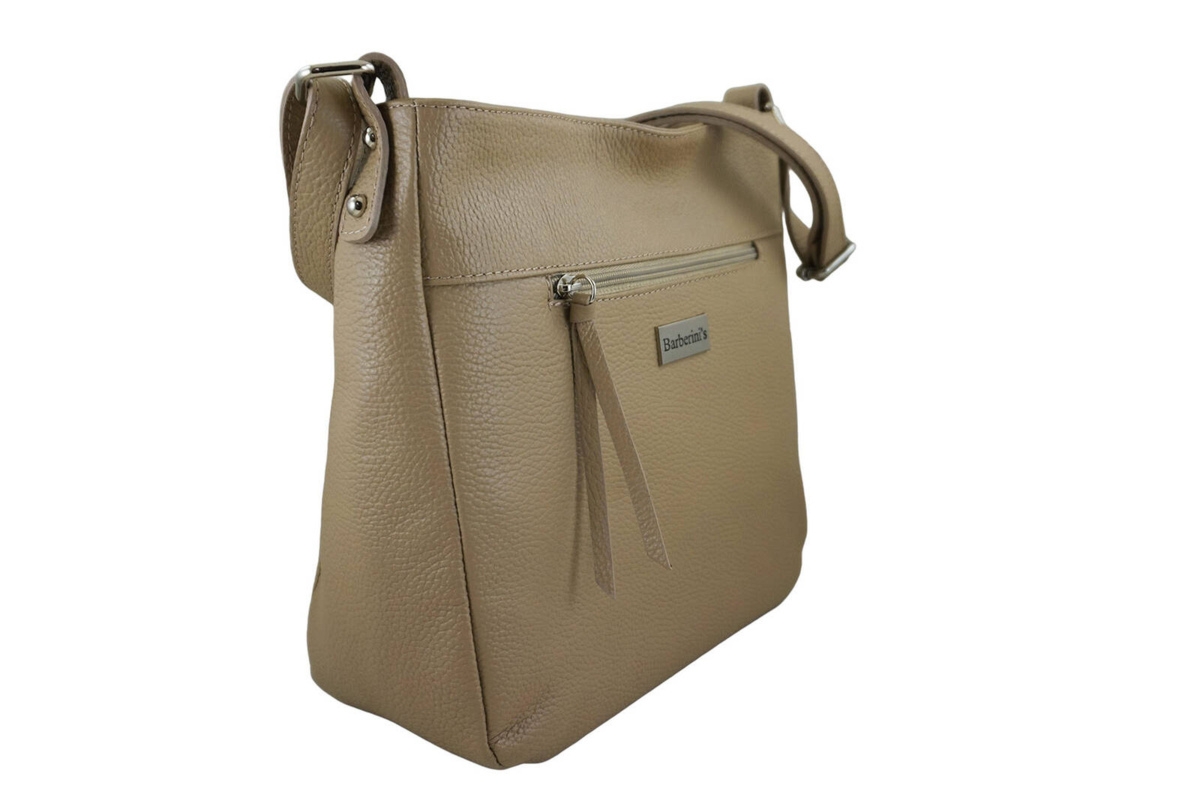 Torebka codzienna skórzana damska - Brązowa jasna