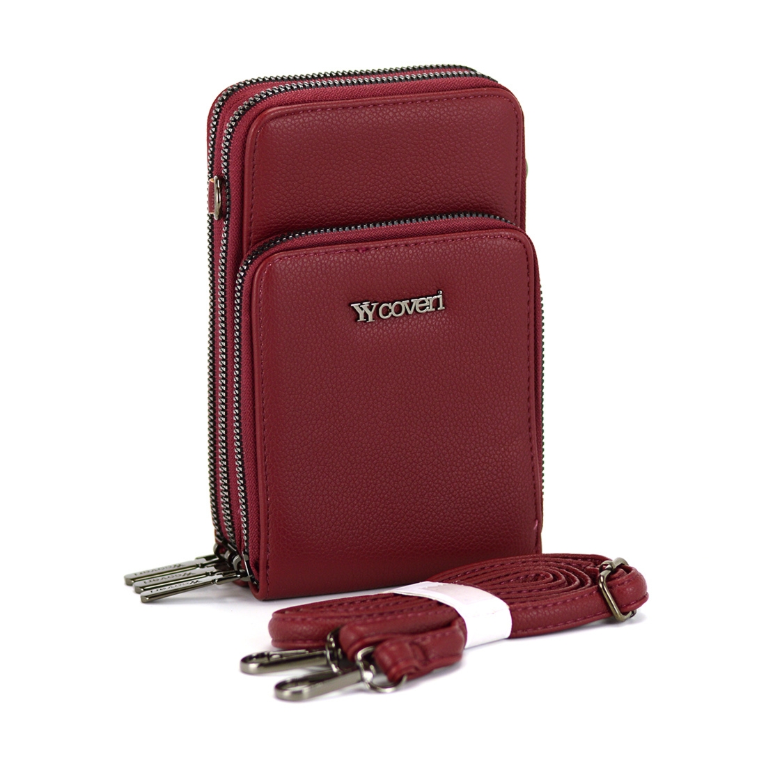 Torebka damska na telefon mini listonoszka pikowana raportówka na ramię różowa ekoskóra POR-T-11