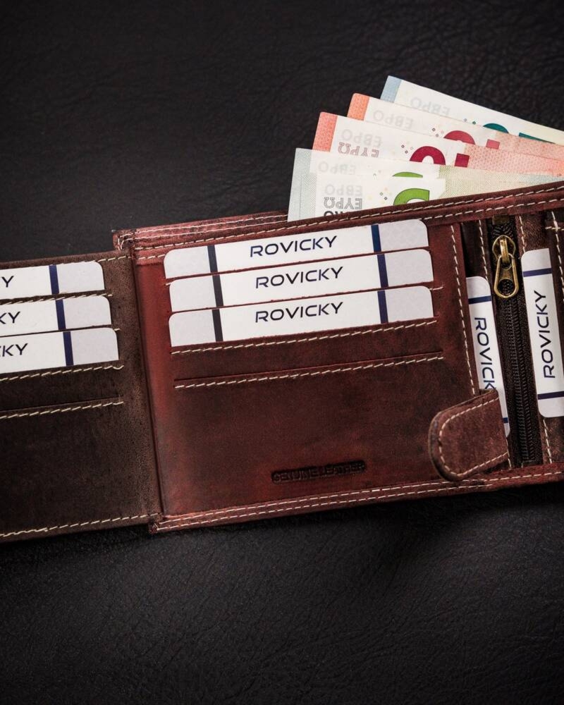 Kompaktowy męski portfel skórzany Always Wild RFID