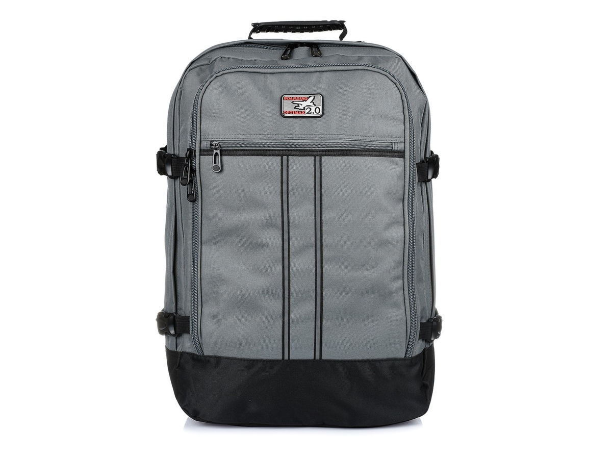 Szary Plecak Podróżny Samolotowy Bagaż podręczny Solidny Q74