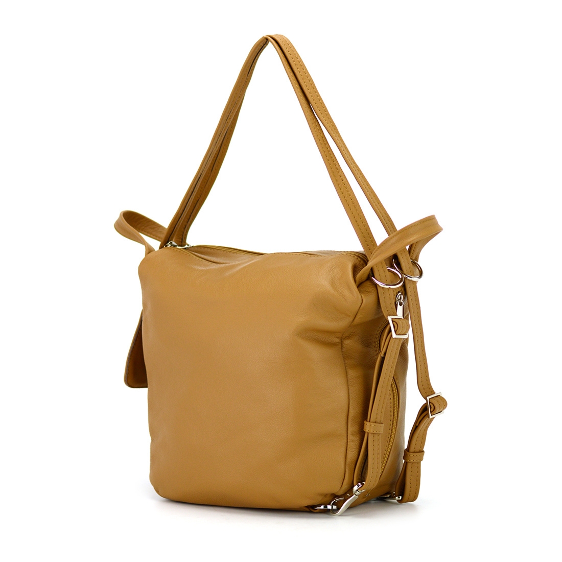 Voyager damska torebka-plecak skóra naturalna torba miejska na ramię